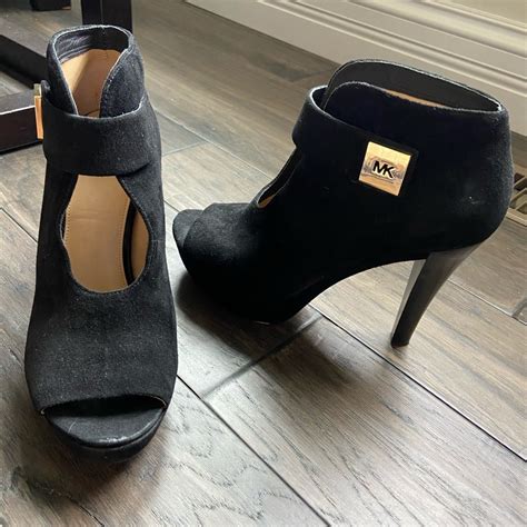 beige high heels michael kors|Michael Kors black suede pumps.